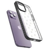 White Stars on Clear Phone Case for iPhone 14 Pro Max