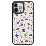 Violet Floral Pattern Design - Cream