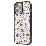 Violet Floral Pattern Design - Cream