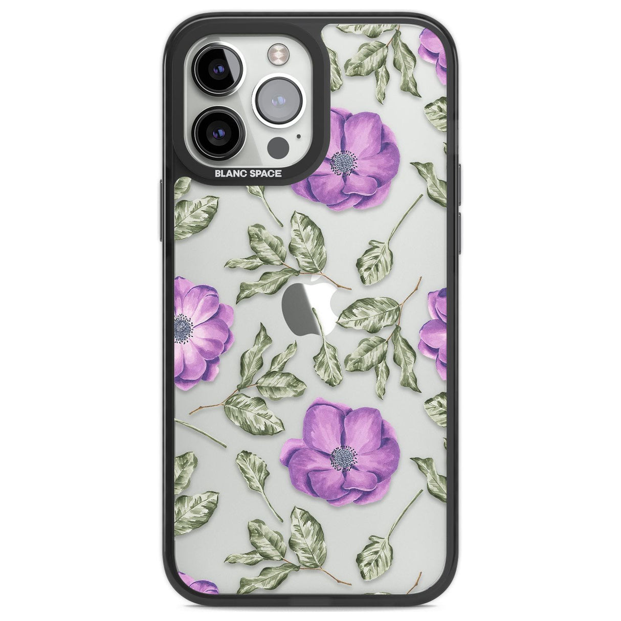 Purple Blossoms Transparent Floral