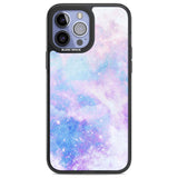 Light Blue Galaxy Pattern Design Phone Case iPhone 13 Pro Max / Black Impact Case,iPhone 14 Pro Max / Black Impact Case Blanc Space