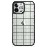 Simplistic Large Grid Pattern Black (Transparent)