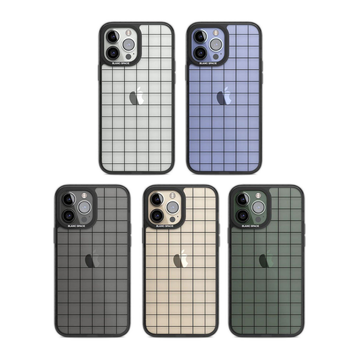 Simplistic Large Grid Pattern Black (Transparent)