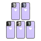 Single Heart White & Pale Purple