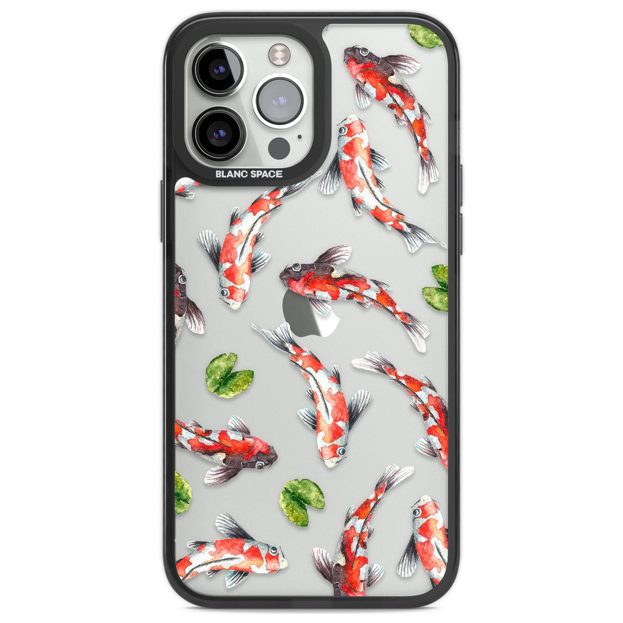 Koi Fish Japanese Watercolour Phone Case iPhone 13 Pro Max / Black Impact Case,iPhone 14 Pro Max / Black Impact Case Blanc Space