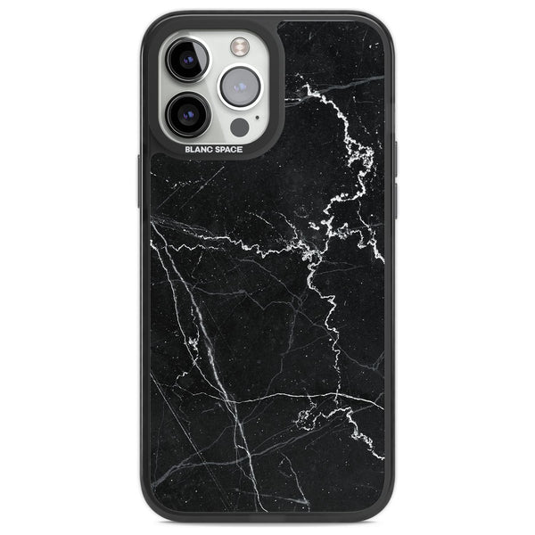 Bold Black Marble With White Texture