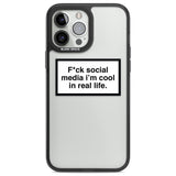 F*ck Social Media Phone Case iPhone 13 Pro Max / Black Impact Case,iPhone 14 Pro Max / Black Impact Case Blanc Space