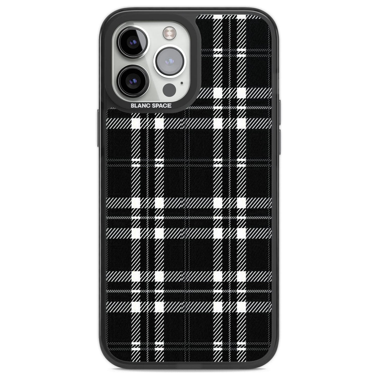 Divine Black Plaid Phone Case iPhone 14 Pro Max / Black Impact Case,iPhone 13 Pro Max / Black Impact Case Blanc Space