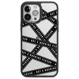 Caution Tape (Clear) Not a Morning Person Phone Case iPhone 13 Pro Max / Black Impact Case,iPhone 14 Pro Max / Black Impact Case Blanc Space