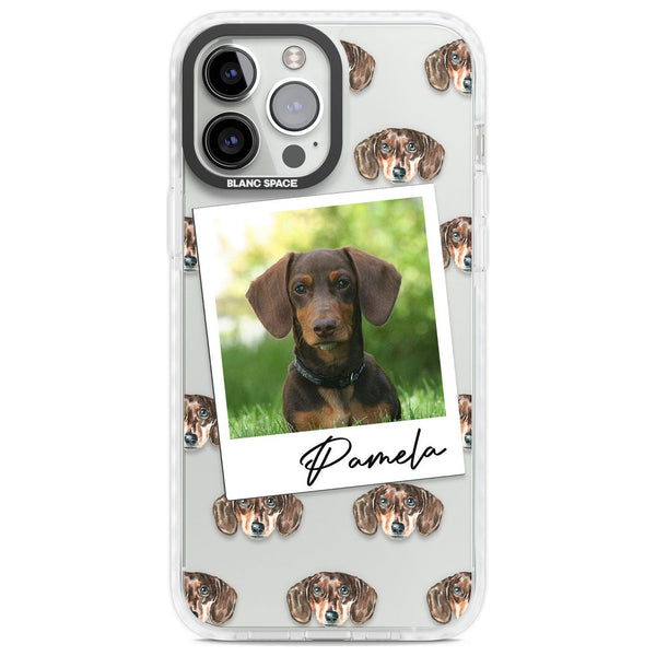 Personalised Brown Dachshund Instant Camera Photo