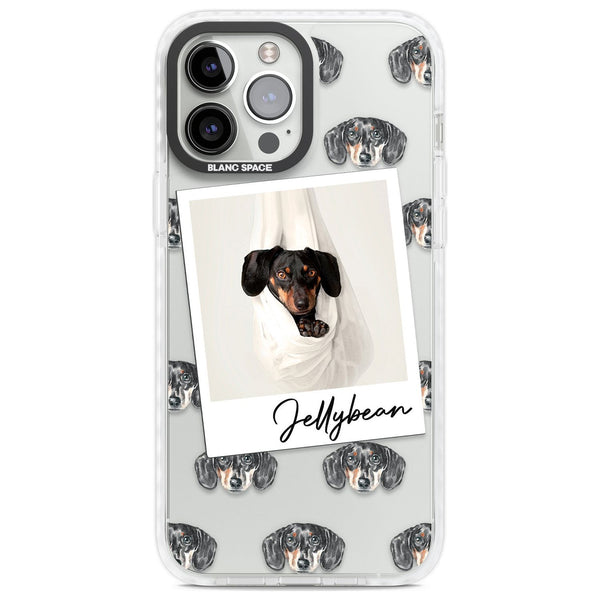 Personalised Black Dachshund Instant Camera Photo