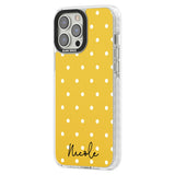 Personalised Yellow Polka Dot Custom Phone Case iPhone 15 Pro Max / Black Impact Case,iPhone 15 Plus / Black Impact Case,iPhone 15 Pro / Black Impact Case,iPhone 15 / Black Impact Case,iPhone 15 Pro Max / Impact Case,iPhone 15 Plus / Impact Case,iPhone 15 Pro / Impact Case,iPhone 15 / Impact Case,iPhone 15 Pro Max / Magsafe Black Impact Case,iPhone 15 Plus / Magsafe Black Impact Case,iPhone 15 Pro / Magsafe Black Impact Case,iPhone 15 / Magsafe Black Impact Case,iPhone 14 Pro Max / Black Impact Case,iPhone 