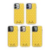 Personalised Yellow Polka Dot Custom Phone Case iPhone 15 Pro Max / Black Impact Case,iPhone 15 Plus / Black Impact Case,iPhone 15 Pro / Black Impact Case,iPhone 15 / Black Impact Case,iPhone 15 Pro Max / Impact Case,iPhone 15 Plus / Impact Case,iPhone 15 Pro / Impact Case,iPhone 15 / Impact Case,iPhone 15 Pro Max / Magsafe Black Impact Case,iPhone 15 Plus / Magsafe Black Impact Case,iPhone 15 Pro / Magsafe Black Impact Case,iPhone 15 / Magsafe Black Impact Case,iPhone 14 Pro Max / Black Impact Case,iPhone 