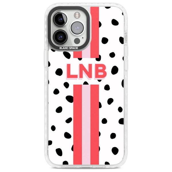 Personalised Polka & Pink Stripe
