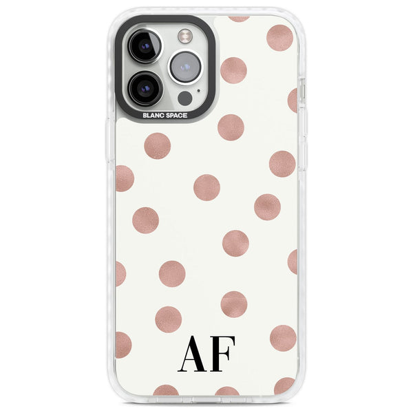 Personalised Rose Gold Dots & Initials