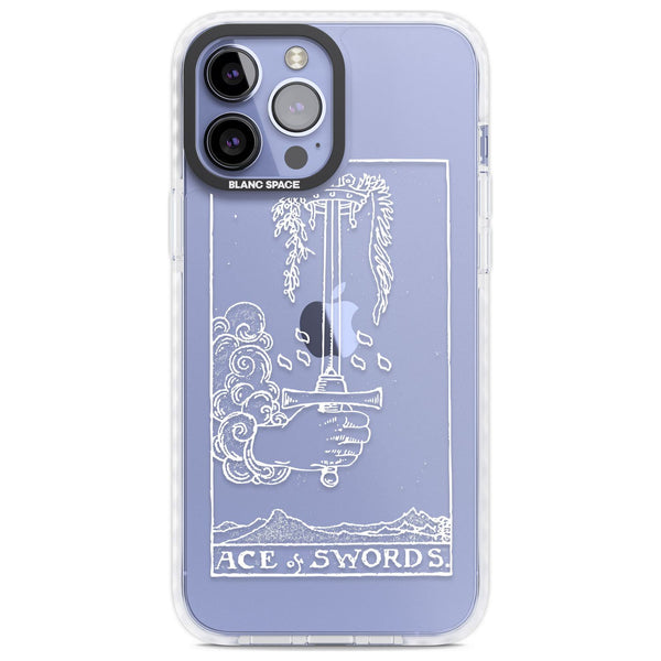 Personalised Ace Of Swords Tarot Card (White)
