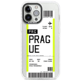 Personalised Prague Boarding Pass Custom Phone Case iPhone 13 Pro Max / Impact Case,iPhone 14 Pro Max / Impact Case Blanc Space