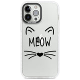 Cat Whiskers Phone Case iPhone 13 Pro Max / Impact Case,iPhone 14 Pro Max / Impact Case Blanc Space