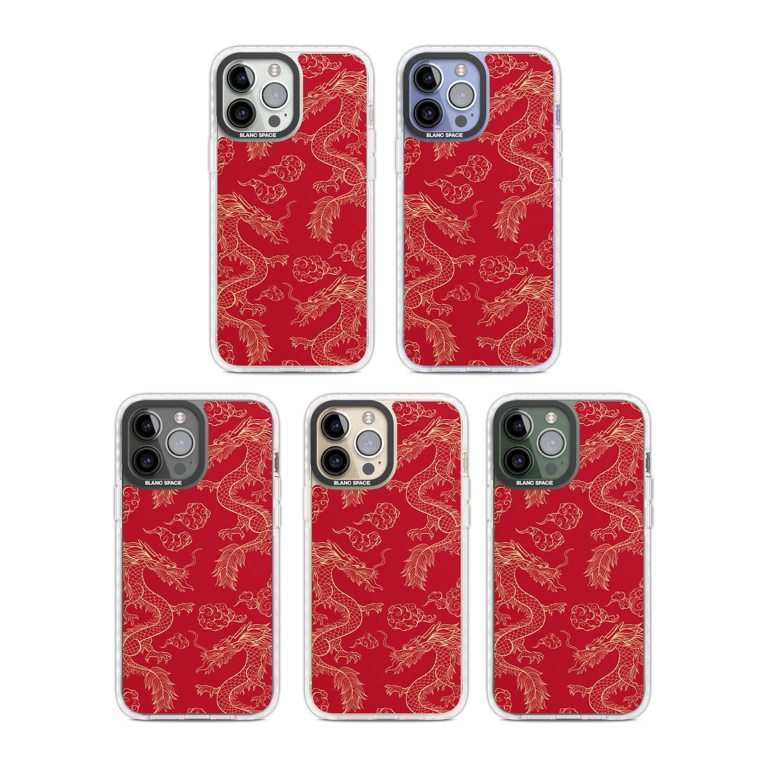 Red And Gold Dragon Pattern