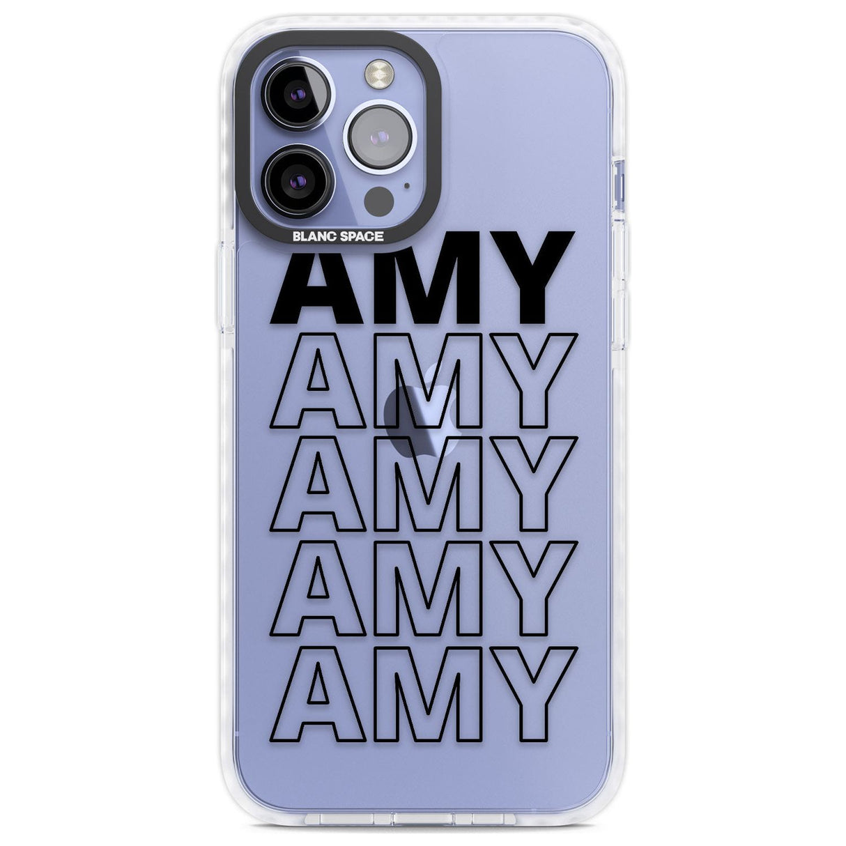 Personalised Clear Text  5A Custom Phone Case iPhone 13 Pro Max / Impact Case,iPhone 14 Pro Max / Impact Case Blanc Space