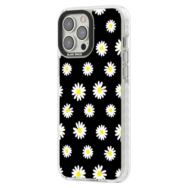 White Daisy Pattern (Black)