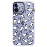 Boston Terrier Watercolour Dog Pattern Phone Case iPhone 13 Pro Max / Impact Case,iPhone 14 Pro Max / Impact Case Blanc Space