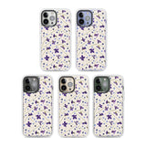 Violet Floral Pattern Design - Cream