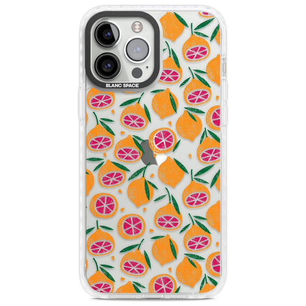 Blood Orange Fruit Pattern Transparent