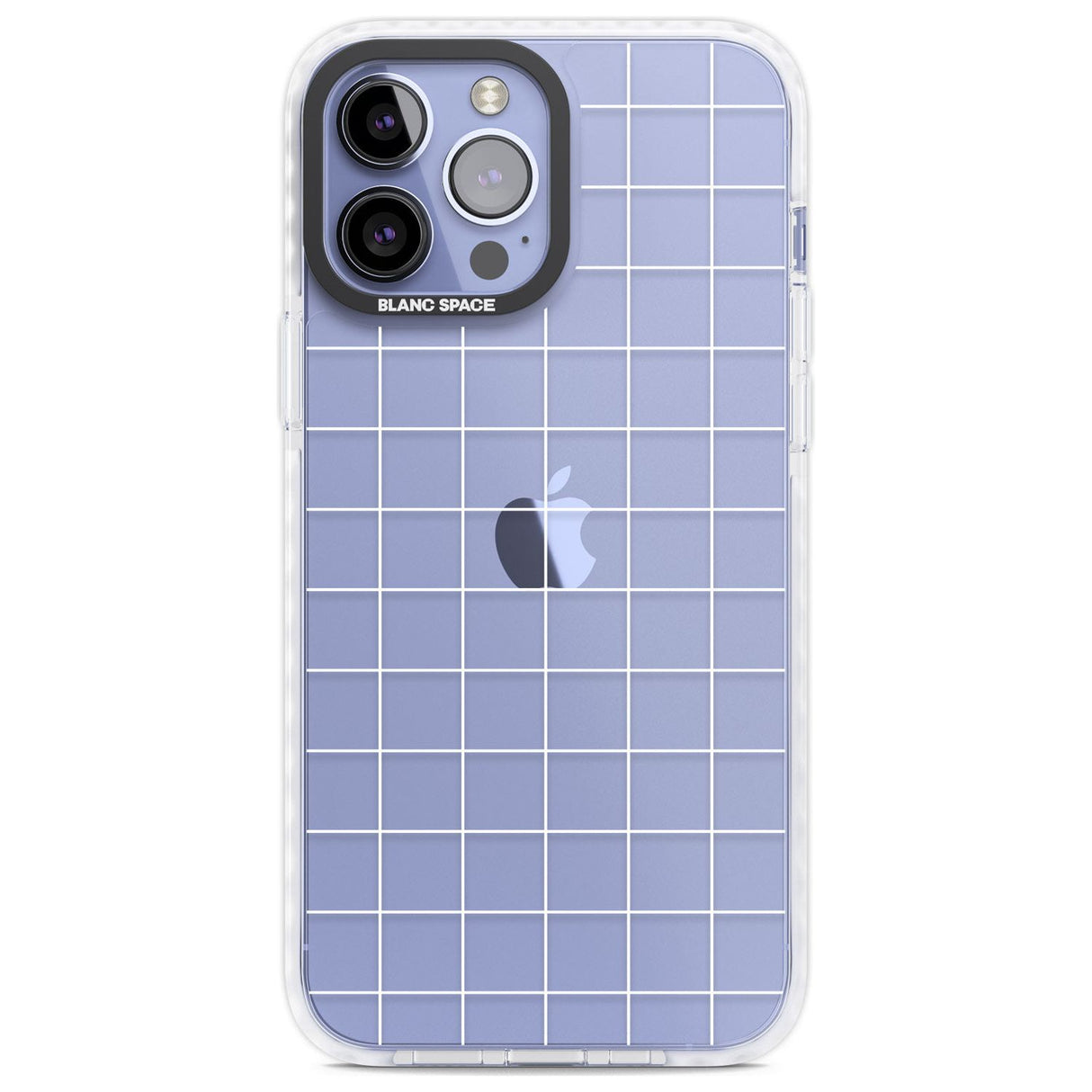 Simplistic Large Grid Pattern White (Transparent)