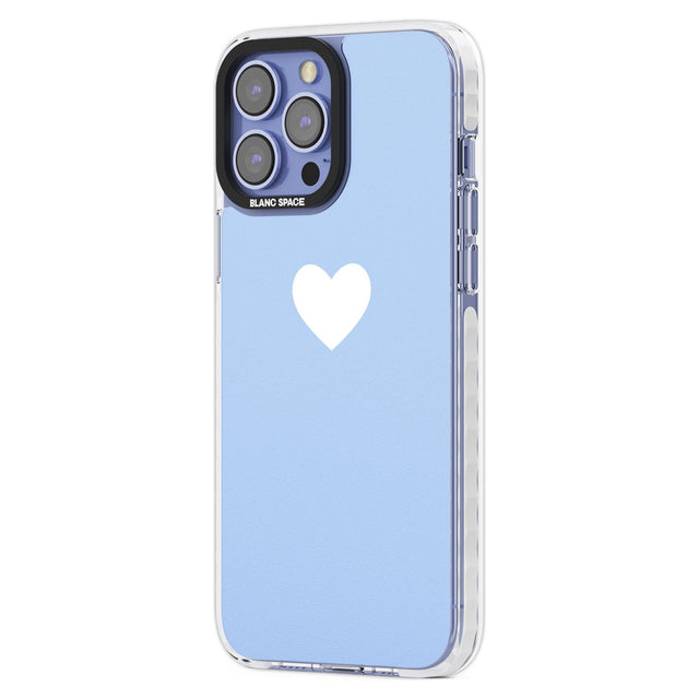 Single Heart Design: White & Baby Blue