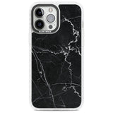 Bold Black Marble with White Texture Phone Case iPhone 13 Pro Max / Impact Case,iPhone 14 Pro Max / Impact Case Blanc Space