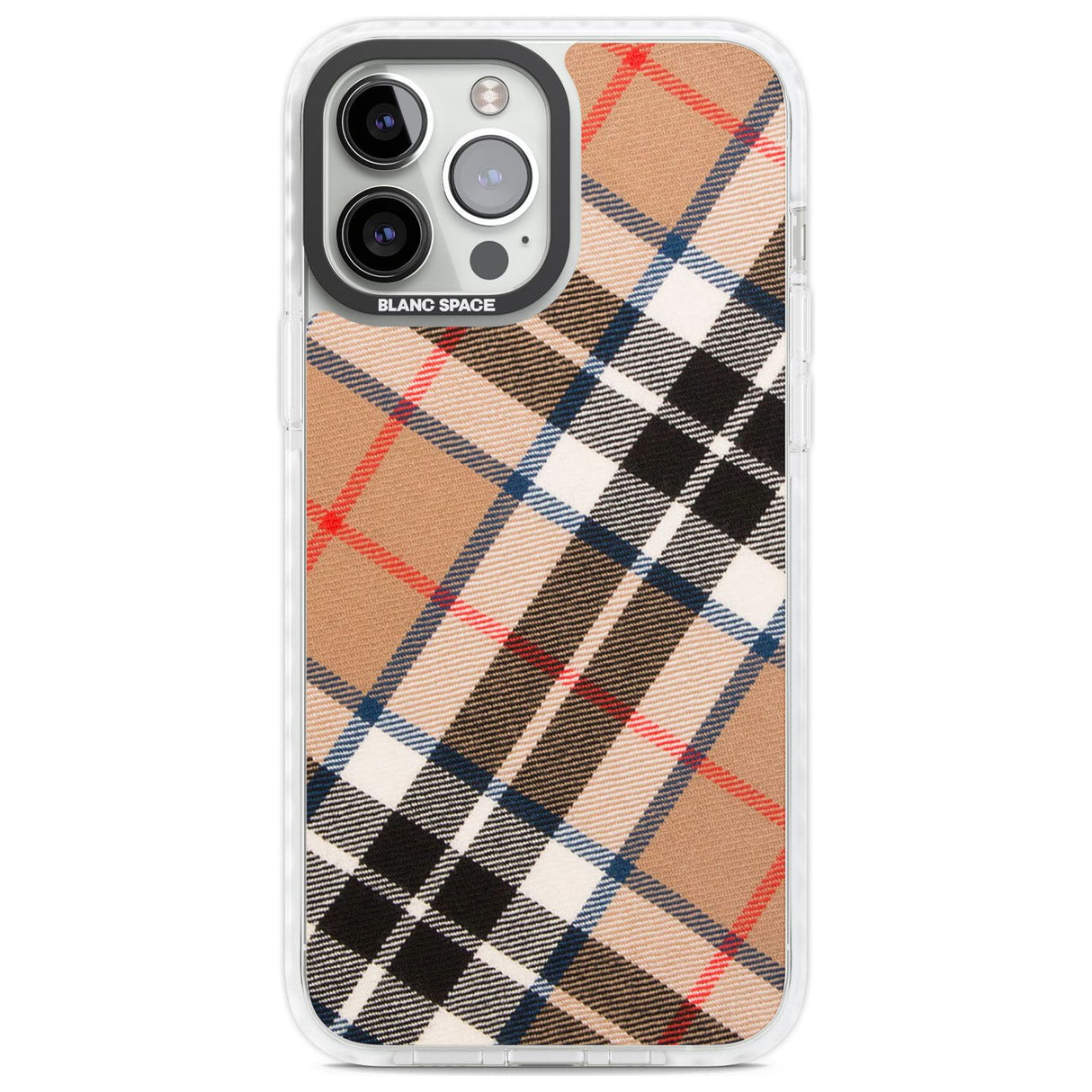 Haymarket Check Phone Case iPhone 13 Pro Max / Impact Case,iPhone 14 Pro Max / Impact Case Blanc Space