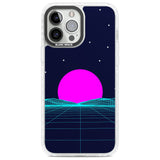 Miami Sunset Vaporwave Phone Case iPhone 13 Pro Max / Impact Case,iPhone 14 Pro Max / Impact Case Blanc Space