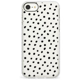 Messy Black Dot Pattern Slim TPU Phone Case for iPhone SE 8 7 Plus