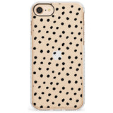 Messy Black Dot Pattern Slim TPU Phone Case for iPhone SE 8 7 Plus