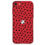 Messy Black Dot Pattern Slim TPU Phone Case for iPhone SE 8 7 Plus