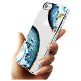 Blue, White & Yellow Agate Gemstone Impact Phone Case for iPhone SE 8 7 Plus