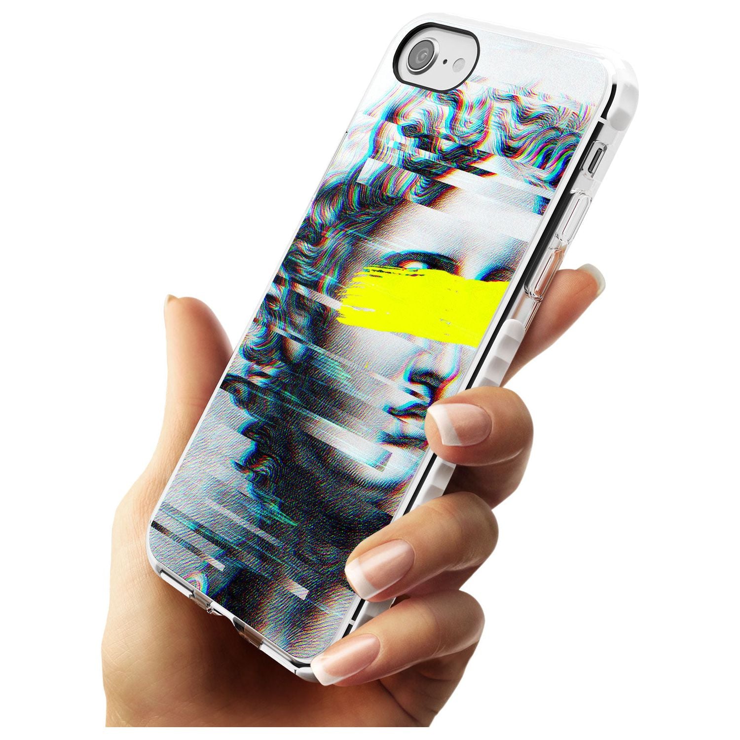 GLITCHED FRAGMENT Slim TPU Phone Case for iPhone SE 8 7 Plus