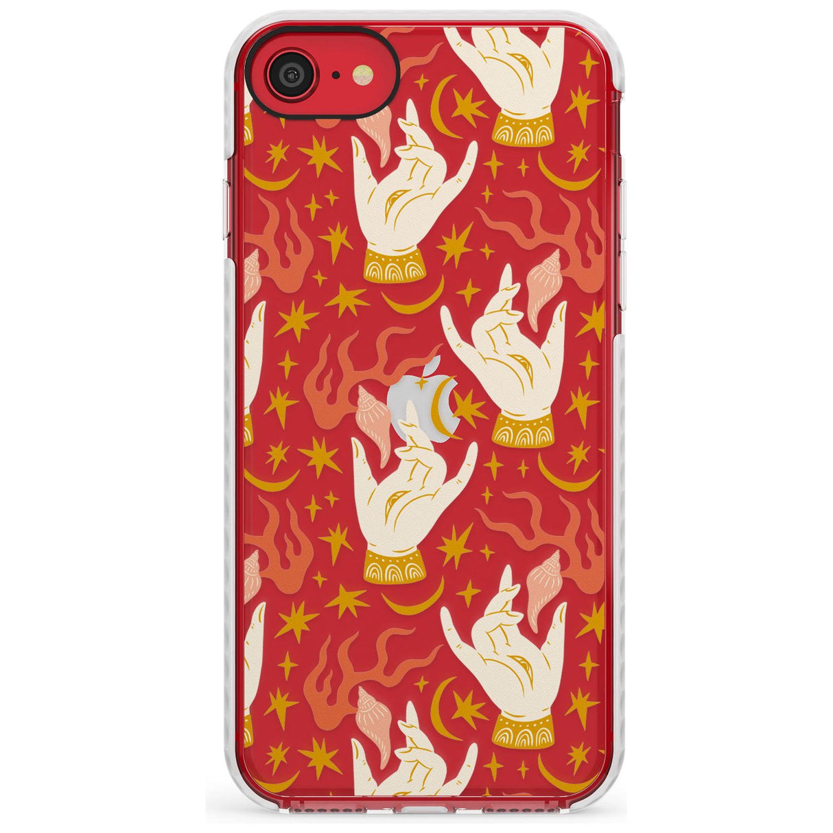 Hand Watcher Pattern Impact Phone Case for iPhone SE 8 7 Plus