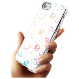 Outer Space Outlines: Pastels on White Slim TPU Phone Case for iPhone SE 8 7 Plus