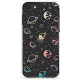 Outer Space Outlines: Pastels on Clear Slim TPU Phone Case for iPhone SE 8 7 Plus