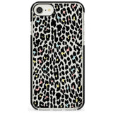 Mixed Pastels Leopard Print - Transparent Black Impact Phone Case for iPhone SE 8 7 Plus