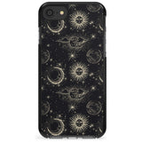 Large Suns, Moons & Clouds Pink Fade Impact Phone Case for iPhone SE 8 7 Plus