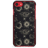 Large Suns, Moons & Clouds Pink Fade Impact Phone Case for iPhone SE 8 7 Plus