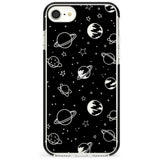 Outer Space Outlines: Clear on Black Pink Fade Impact Phone Case for iPhone SE 8 7 Plus