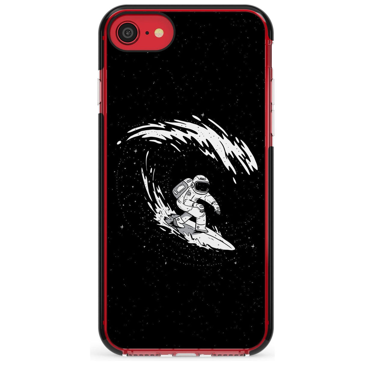 Surfing Astronaut Pink Fade Impact Phone Case for iPhone SE 8 7 Plus