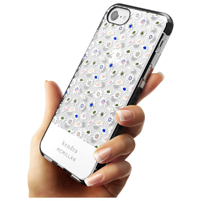 Grey & White Daisies Floral Design iPhone Case   Custom Phone Case - Case Warehouse