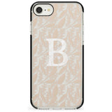 Subtle Monogram Abstract Floral iPhone Case  Black Impact Custom Phone Case - Case Warehouse