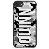 Greyscale Camo Pink Fade Impact Phone Case for iPhone SE 8 7 Plus