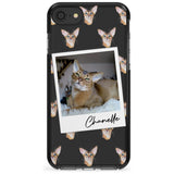 Personalised Abyssinian Cat Photo Black Impact Phone Case for iPhone SE 8 7 Plus